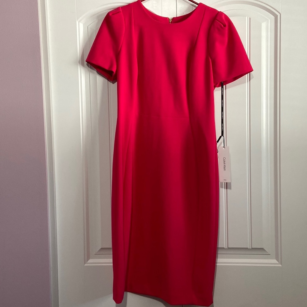 Pink zipper at back dress